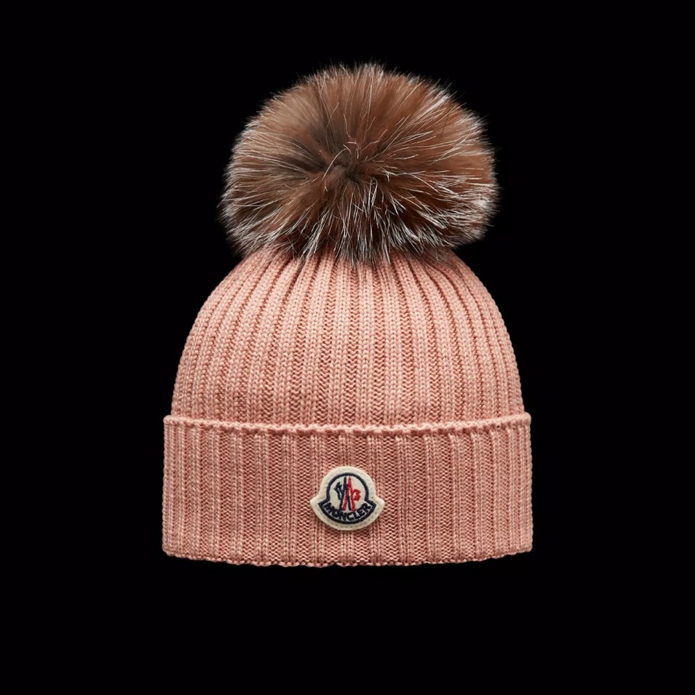 BNWT Moncler Kids Beanie - Pink